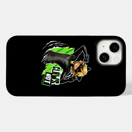 Coques Case-Mate iPhone Cat Noir | Graphisme de découpe (Verso (horizontal))