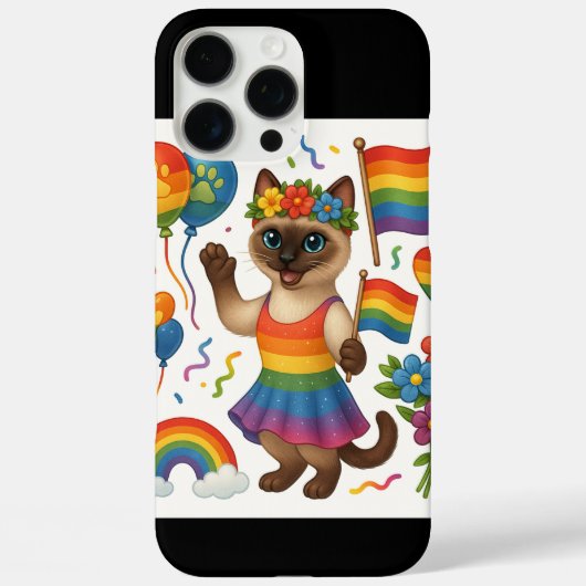 Coques Case-Mate iPhone Cat Pride Paws Pride d'inspiration chat LGBTQ (Verso)