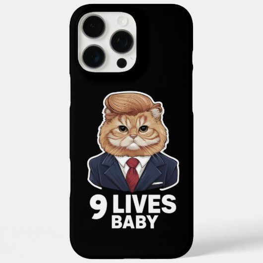 Coques Case-Mate iPhone Cat Trump 9 Lives Baby (Verso)
