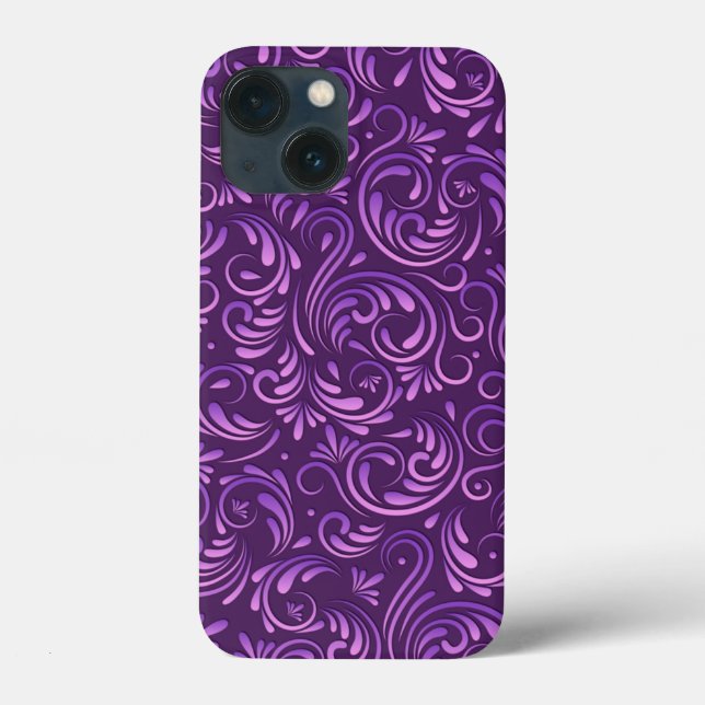 Coques Case-Mate iPhone Cath Kidston Design Fleurs violettes (Verso)