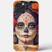 Coques Case-Mate iPhone Catrina Day Of Dead 1 Avec Texte (Verso)