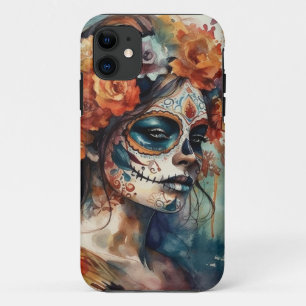 Case-Mate iPhone Case Catrina vibrante aquarelle Dia de los Muertos