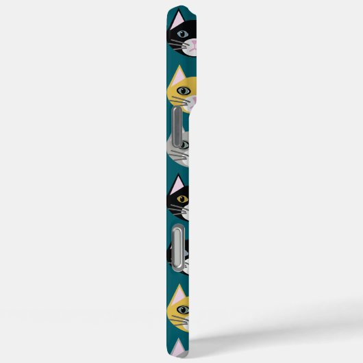 Coques Case-Mate iPhone Cats teal (Verso / Droite)