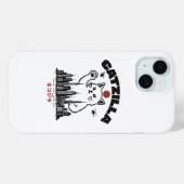 Coques Case-Mate iPhone Catzilla - Drôle Chat Godzilla Parodie (Verso (horizontal))