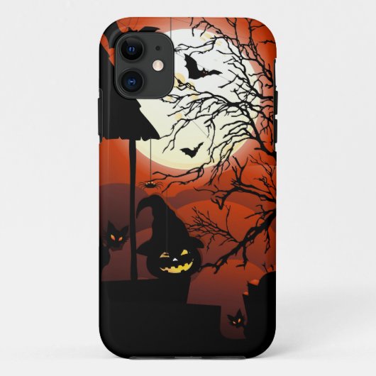Coques Case-Mate iPhone Cauchemar sanglant de clair de lune de Halloween (Dos)