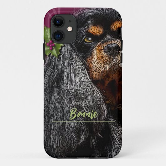 Coques Case-Mate iPhone Cavalier King Charles, Noir et Tan, Téléphone (Dos)