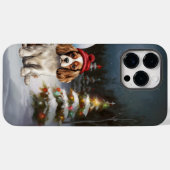 Coques Case-Mate iPhone Cavalier King Charles Spaniel Caravane Noël (Verso (horizontal))