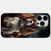 Coques Case-Mate iPhone Cavalier King Charles Spaniel Halloween effrayant (Verso (horizontal))