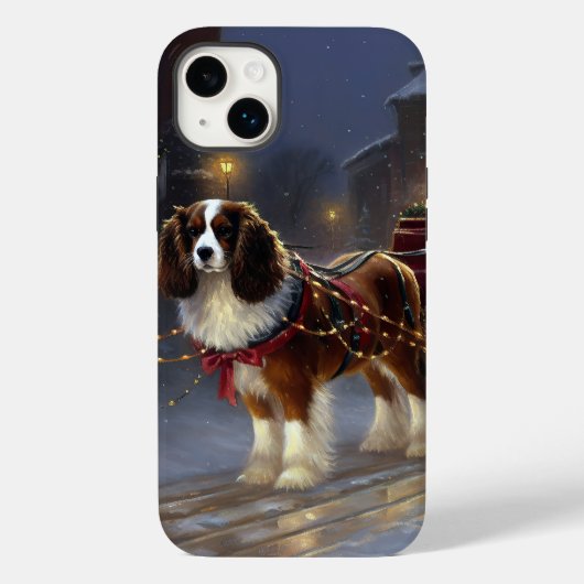 Coques Case-Mate iPhone Cavalier King Charles Spaniel Noël Festif  (Verso)