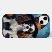 Coques Case-Mate iPhone Cavalier King Citrouilles Halloween effrayant (Verso (horizontal))