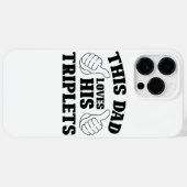 Coques Case-Mate iPhone Ce papa aime ses triplets - Cadeau pour papa avec  (Verso (horizontal))