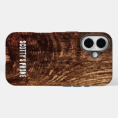 Coques Case-Mate iPhone Cèdre | motif de bois rustique (Verso (horizontal))