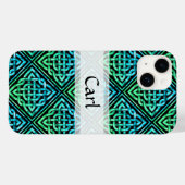 Coques Case-Mate iPhone Ceinture celtique personnalisée - bleu vert noir (Verso (horizontal))