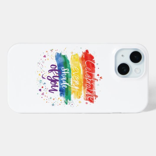 Coques Case-Mate iPhone Celebrate Every Shade of You Design (Verso (horizontal))