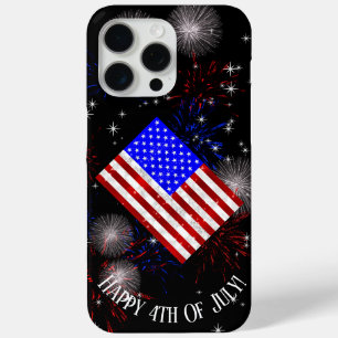Coque iPhone 15 Pro Max Célébration du 4 juillet - Drapeau des États-Unis