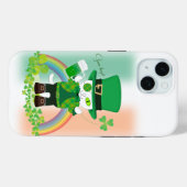 Coques Case-Mate iPhone Célébrez la Saint Patrick avec un chat chanceux (Verso (horizontal))