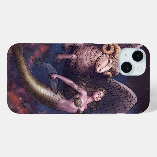 Coques Case-Mate iPhone Céleste et sirène (Verso (horizontal))