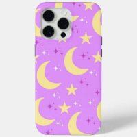 Céleste Lune étoiles Motif violet Arrière - plan