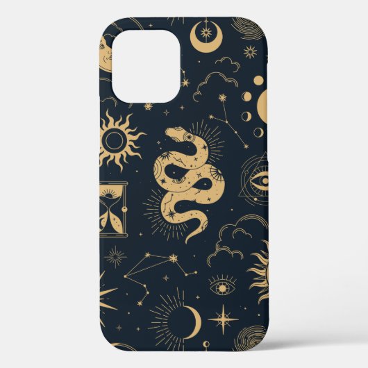 Coques Case-Mate iPhone Celestial boho seamless pattern (Verso)
