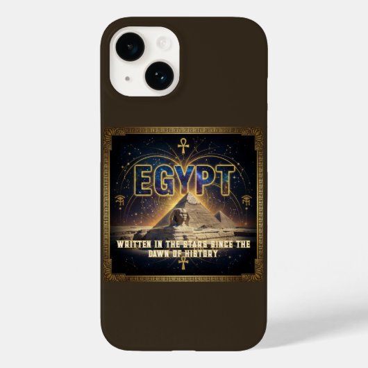 Coques Case-Mate iPhone Celestial Egypt Sphinx Pyramids Galaxy Poster (Verso)