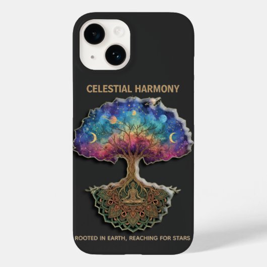 Coques Case-Mate iPhone Celestial Harmony Tree | Cosmic Meditation Mandala (Verso)