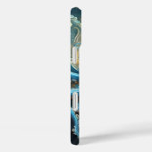 Coques Case-Mate iPhone Celestial Waves: The Blue Octopus Fractal Art (Verso / Droite)