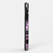 Coques Case-Mate iPhone Cellules d'art fluides en marbre rose et noir Mode (Dos/Droite)