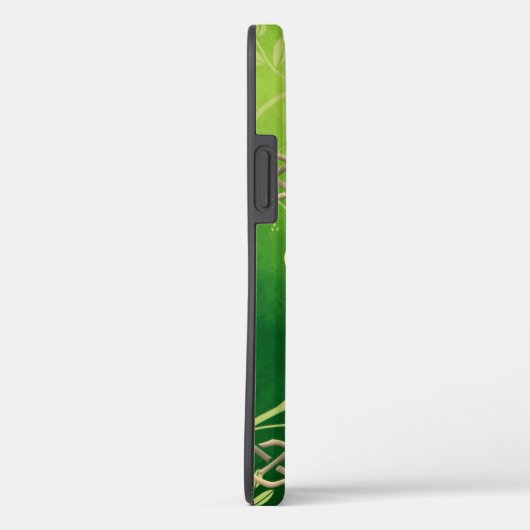 Coques Case-Mate iPhone Céltic Green Knots & Feuilles (Verso / Droite)