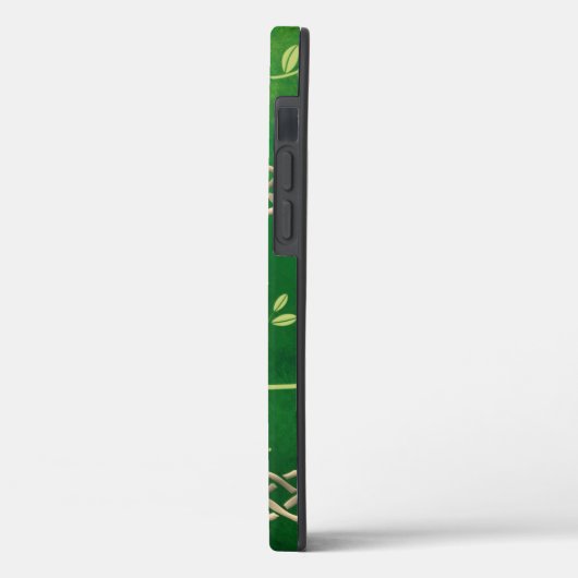 Coques Case-Mate iPhone Céltic Green Knots & Feuilles (Verso / Gauche)