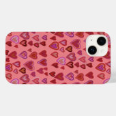 Coques Case-Mate iPhone Cent coeurs (Verso (horizontal))