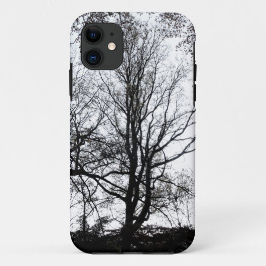 Coques Case-Mate iPhone Central Park fin automne presque Barren Tree B&W (Dos)