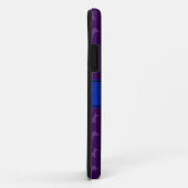 Coques Case-Mate iPhone Cercle bleu violet monogramme (Dos/Droite)