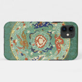 Coques Case-Mate iPhone Cercle chinois antique bleu vert (Dos (Horizontal))
