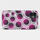 Coques Case-Mate iPhone Cercle concentré rose et pourpre moderne Abstrait (Dos (Horizontal))