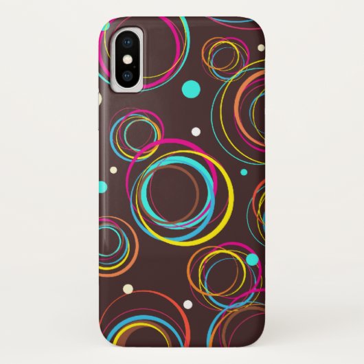 Coques Case-Mate iPhone Cercle funky à motif multi-coque iphone (Dos)