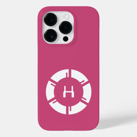Coques Case-Mate iPhone Cercle Futuriste Avec Rose Monogramme Sci-Fi Rose (Verso)