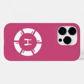 Coques Case-Mate iPhone Cercle Futuriste Avec Rose Monogramme Sci-Fi Rose (Verso (horizontal))