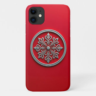 Case-Mate iPhone Case Cercle Motif Argent sur Rouge