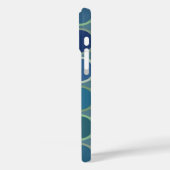 Coques Case-Mate iPhone Cercle Motif bleu (Verso / Gauche)