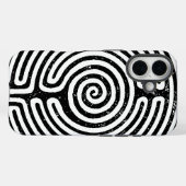 Coques Case-Mate iPhone Cercle noir Labyrinthe Art (Verso (horizontal))