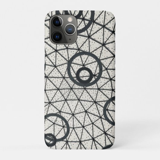 Coques Case-Mate iPhone Cercles abstraits noir et blanc (Dos)