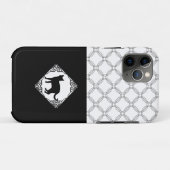 Coques Case-Mate iPhone Cercles avec chat noir (Dos (Horizontal))