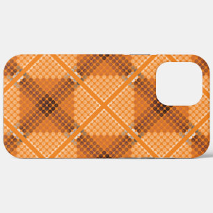 Case-Mate iPhone Case Cercles blancs à bruns sur orange, formant carré