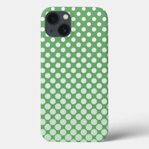 Coques Pour iPhone Cercles blancs en cascade sur fond vert citron