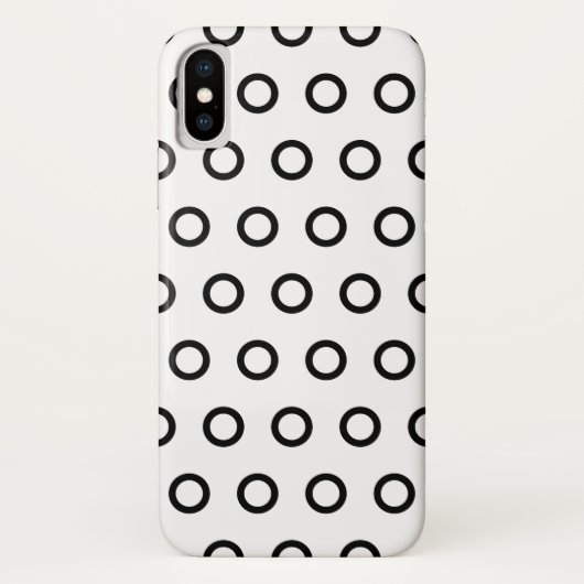 Coques Case-Mate iPhone Cercles blancs et noirs (Dos)