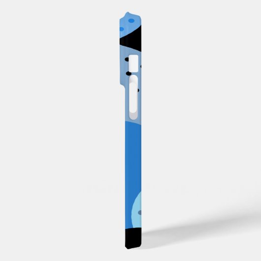 Coques Case-Mate iPhone Cercles bleus Abstraits (Verso / Gauche)