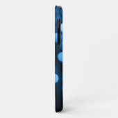 Coques Case-Mate iPhone Cercles bleus Abstraits avec initiales (Dos/Gauche)