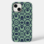 Coques Case-Mate iPhone Cercles bleus en cercles (Verso)
