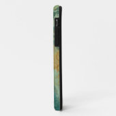Coques Case-Mate iPhone Cercles bleus et jaunes (Dos/Gauche)