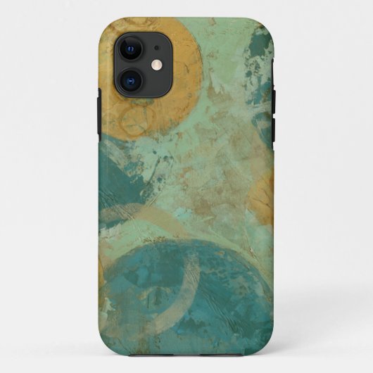 Coques Case-Mate iPhone Cercles bleus et jaunes (Dos)